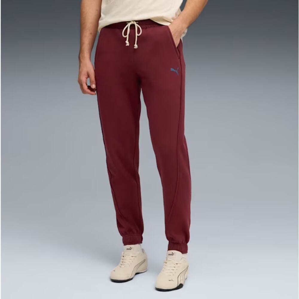 PUMA Essentials Double Up Men's Joggers Pants Size 3XL Burgundy Red NEW